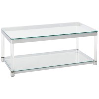 Contemporary Chrome Coffee Table