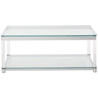 Contemporary Chrome Coffee Table