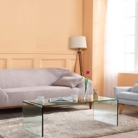 Tangkula Glass Coffee Table, 42.5