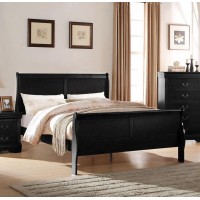 Acme Louis Philippe Eastern King Bed In Black