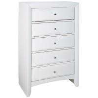 Acme Ireland 5 Drawer Wood Chest In White