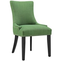 Modway Marquis Modern Upholstered Fabric Dining Chair With Nailhead Trim In Kelly Green