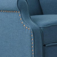 Christopher Knight Home Walter Fabric Recliner, Dark Blue