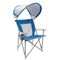 Gci Outdoor Waterside Sunshade Captains Chair Beach Chair & Outdoor Camping Chair With Canopy,Saybrook