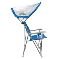 Gci Outdoor Waterside Sunshade Captains Chair Beach Chair & Outdoor Camping Chair With Canopy,Saybrook