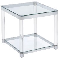 Contemporary Chrome Side Table