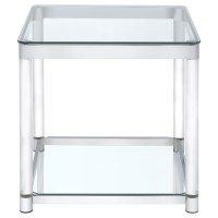 Contemporary Chrome Side Table