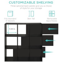 Best Choice Products 9Cube Storage Organizer 11In Shelf Opening Bookcase Display Shelf Customizable W 3 Removable Back Pan