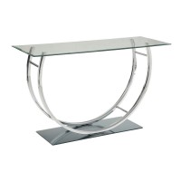 Contemporary Chrome Sofa Table