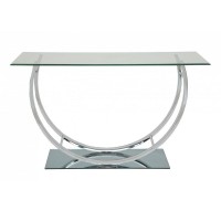 Contemporary Chrome Sofa Table