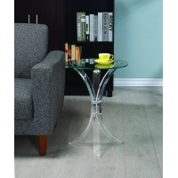 Contemporary Clear Accent Table