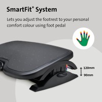 Kensington Solemate Plus Adjustable Footrest With Smartfit System Kmw52789 Each