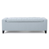 Christopher Knight Home Hikaru Fabric Storage Ottoman, Light Sky Dimensions: 20.50? X 51.00? X 17.00?