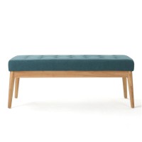 Christopher Knight Home Saxon Fabric Bench, Dark Teal