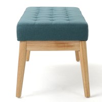 Christopher Knight Home Saxon Fabric Bench, Dark Teal