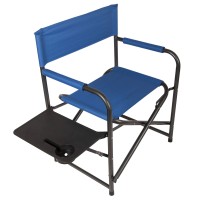 Wfs Folding Directors Chair With Table, Blue