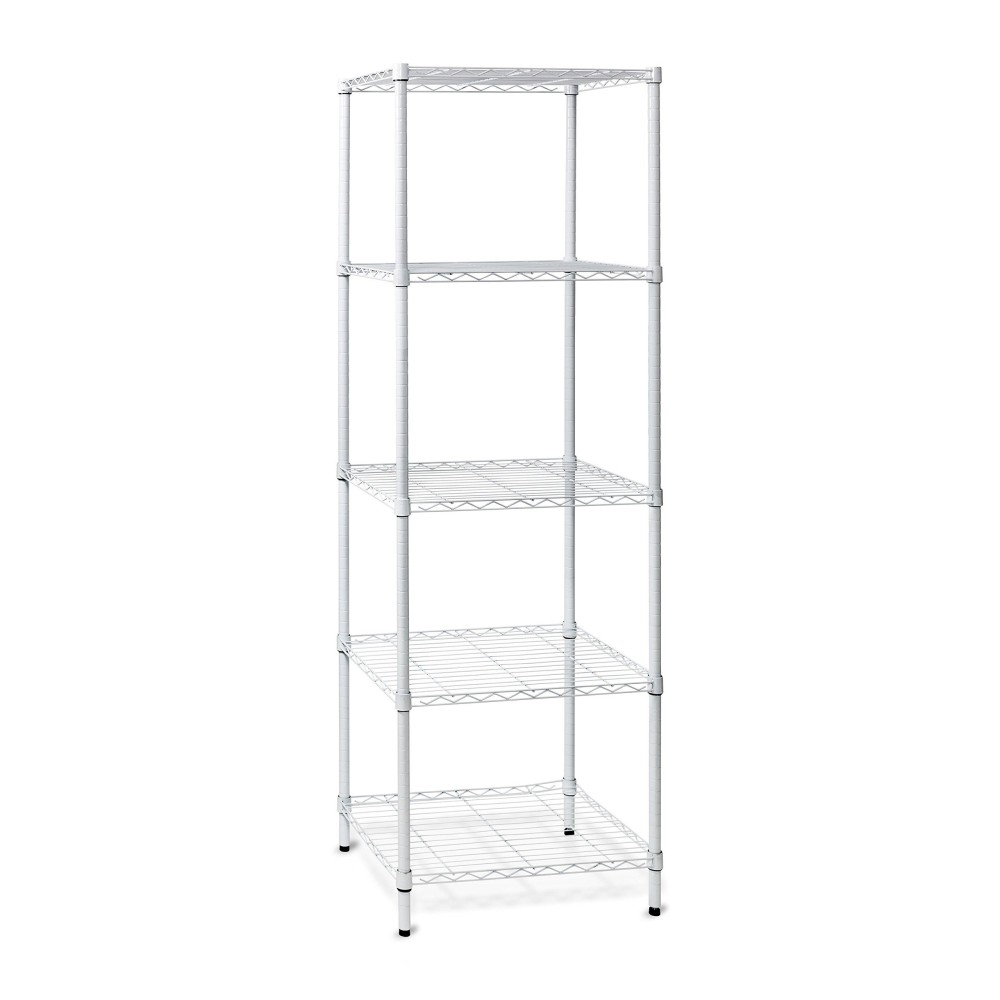 Honeycando Shf01055 5Tier White Shelving Unit 250 Lbs