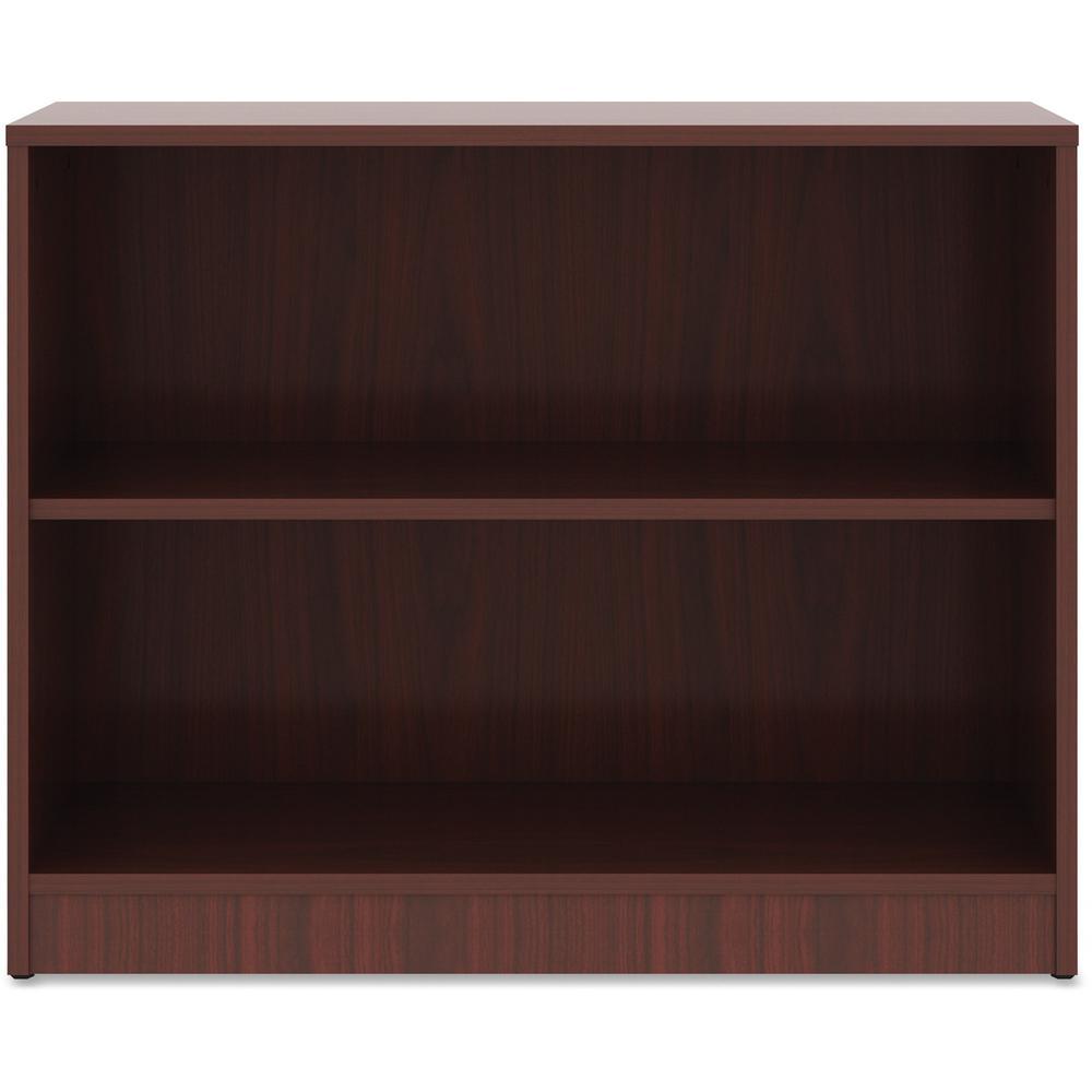 Lorell Mahogany Laminate Bookcase 295 Height x 36 Width x 12 Depth Sturdy Adjustable Feet Adjustable Shelf Mahogany