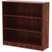 Lorell Cherry Laminate Bookcase 36 Height x 36 Width x 12 Depth Sturdy Adjustable Feet Adjustable Shelf Cherry Lami