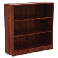 Lorell Cherry Laminate Bookcase 36 Height x 36 Width x 12 Depth Sturdy Adjustable Feet Adjustable Shelf Cherry Lami