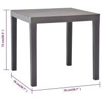 Vidaxl Garden Table With 2 Benches Plastic Outdoor Patio Dining Multi Colors
