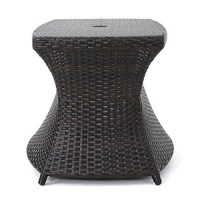 Christopher Knight Home Berkeley Outdoor Wicker Side Table, Multibrown