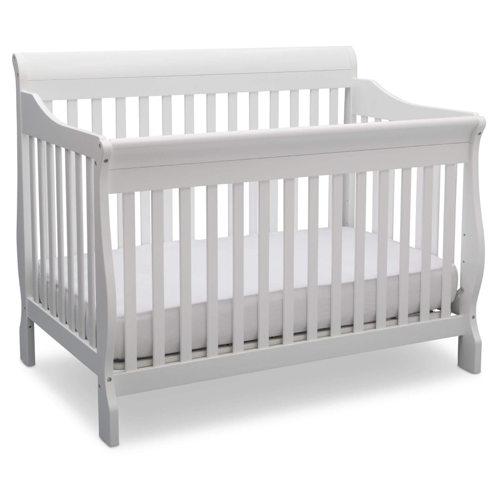 Delta Children Canton 4-In-1 Convertible Crib - Easy To Assemble, Bianca White