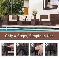 Outsunny Furniture Clips, Outdoor Sectional Couch Connectors, Wicker Furniture/Chair Clamps For A Module Patio Sofa, Set Of 10