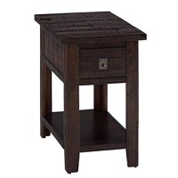 Jofran Kona Grove 1 Drawer End Table In Rustic Chocolate