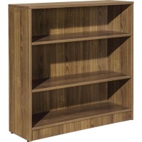 Lorell Walnut Laminate Bookcase 36 Height x 36 Width x 12 Depth Sturdy Adjustable Feet Adjustable Shelf Walnut Lami