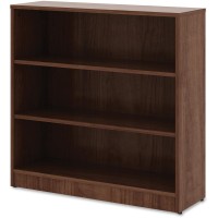 Lorell Walnut Laminate Bookcase 36 Height x 36 Width x 12 Depth Sturdy Adjustable Feet Adjustable Shelf Walnut Lami