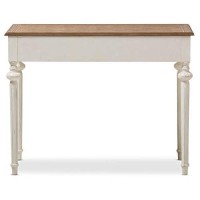 Baxton Studio Marquetterie French Provincial Weathered Oak And Whitewash Writing Desk