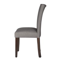 Homepop Parsons Classic Upholstered Accent Dining Chair, Single Pack, Grey