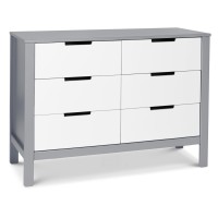 Carter'S By Davinci Colby 6-Drawer Dresser In Grey And White
