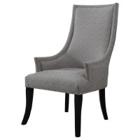 Best Master Republic Polyester Fabric Upholstered Acent Chair TaupeLight Gray