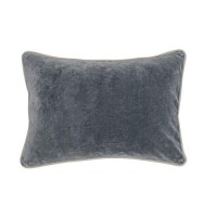 Kosas Home Harriet Velvet 14inch x 20inch Rectangular Pillow Dark Grey