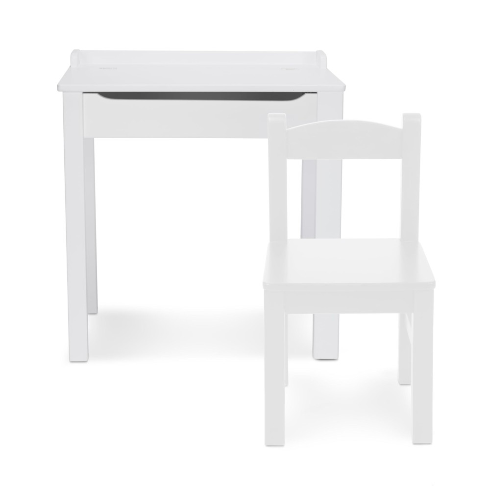 Melissa & Doug Wooden Lift-Top Desk & Chair - White