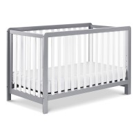 Carter'S By Davinci Colby 4-In-1 Low-Profile Convertible Crib In Grey And White, Greenguard Gold Certified