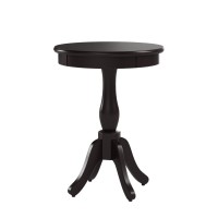 Kings Brand Furniture Cherry Finish Wood Round Pedestal Side Accent Table