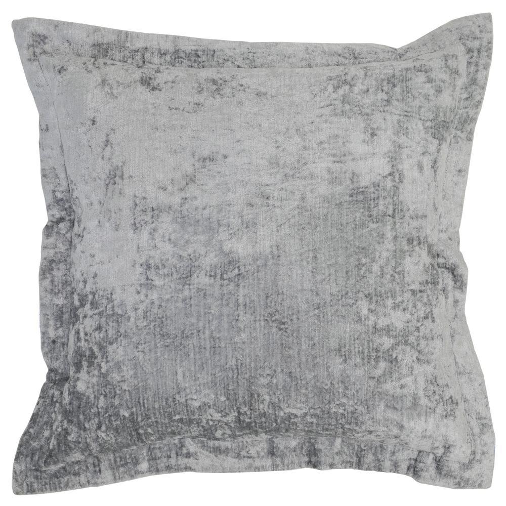 Kosas Home Bryce Velvet 22inch Square Throw Pillow Grey