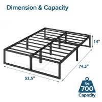 Zinus Lorelai 14 Inch Metal Platform Bed Frame, Mattress Foundation With Steel Slat Support, No Box Spring Needed, Easy Assembly, Full, Black