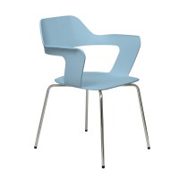 Kfi Seating 2500Ch Julep Series Stack Chair With Flex Poly Shell, Sky