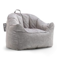 Big Joe Hug Bean Bag Chair, Gray Hyde, Faux Polyester Blend, 3 Feet