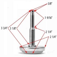 Steel Stem Bed Frame Glide Legs For Wheels Replacement (Set Of Four)