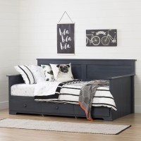 South Shore Daybed With 3 Storage Drawers, Blueberry