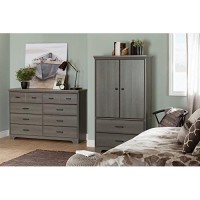 South Shore Versa 8-Drawer Double Dresser Gray Maple, Traditional