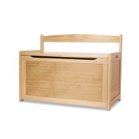 Melissa Doug Wooden Toy Chest Light Wood Furniture For Playroom Blonde