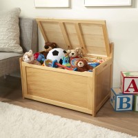 Melissa Doug Wooden Toy Chest Light Wood Furniture For Playroom Blonde