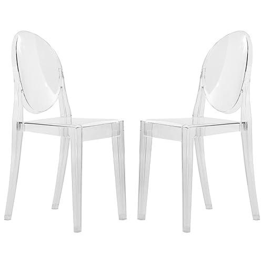 Leisuremod Marion Acrylic Modern Chair In Clear