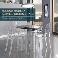 Leisuremod Marion Acrylic Modern Chair In Clear